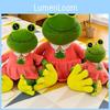 Cute Cartoon Frog Plush Toy Soft Crystal Velvet Stuffed Animal Gift For Kids 30cm 40cm 50cm