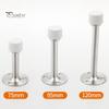Stainless Steel Door Stopper Wall Protector Adhesive No Drilling Anti-collision Wall Mount Glass Wooden Door Spring Loaded Rubber Bumper Doorstop