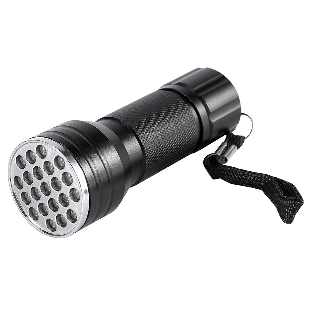 Высококачественный УФ-светодиодный фонарик 21, алюминиевая фиолетовая подсветка, обнаружение