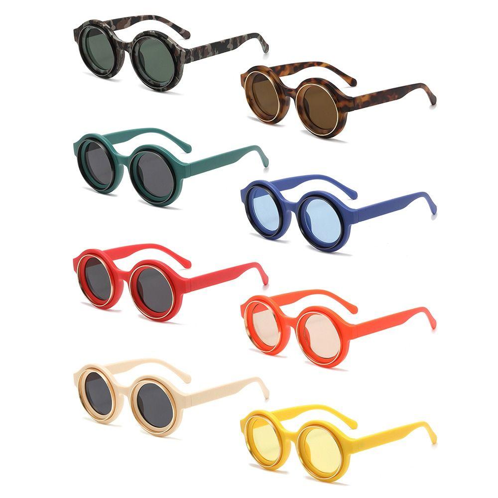 Hip Hop Round Sunglasses Retro UV400 Eyewear Fashion Punk Shades for Men