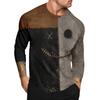 Halloween Print Raglan Sleeve Men's Long Sleeve Top