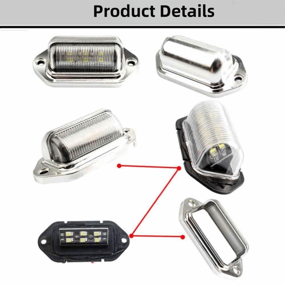 2 шт. Универсальный светодиодный фонарь номерного знака 12 В-24 В Боковой фонарь Ступенчатые лампы Задний фонарь Грузовик Автодом Прицеп
