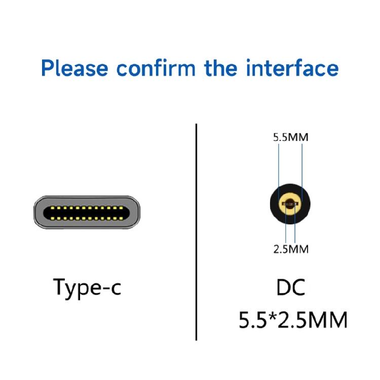 Кабель питания USB C на DC5.5mmX2.1mm, вход USB Type C, выход DC12V, для зарядки, прочный
