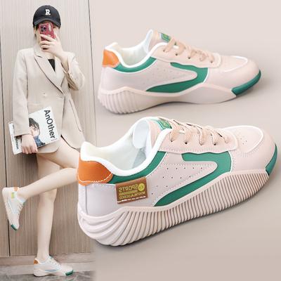 Спортивная обувь для женщин, кроссовки, весенняя новинка для путешествий, повседневная обувь с мягкой подошвой и плоской подошвой, кожаные кроссовки для бега