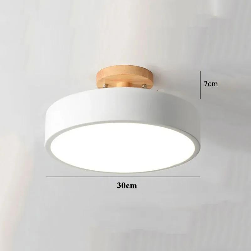 Nordic Wood Round Ceiling Lamp Indoor Industrial Lighting Fixture Dining Table Torch Study Bedroom Decor Beside Wall Light