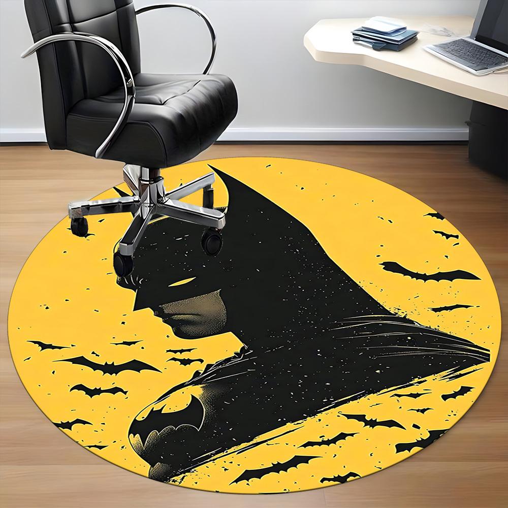 1pc Batman Office Round Area Rug, Under Office Chairs Bedroom Living Room Home Decor, Room Deco, Available in Various Sizes120