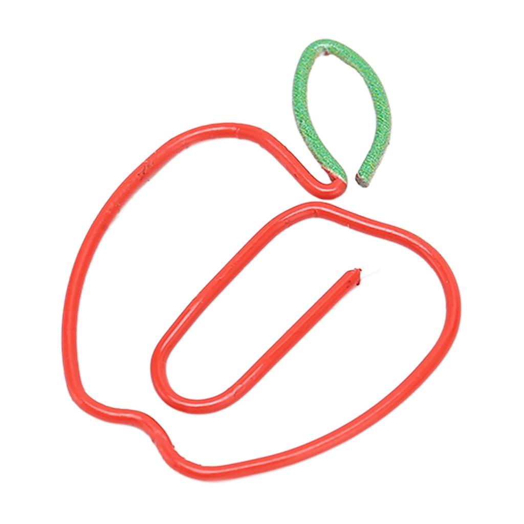 100 шт. милые скрепки для бумаги с антикоррозионным покрытием, предотвращающим скольжение, декоративные скрепки в форме фруктов для