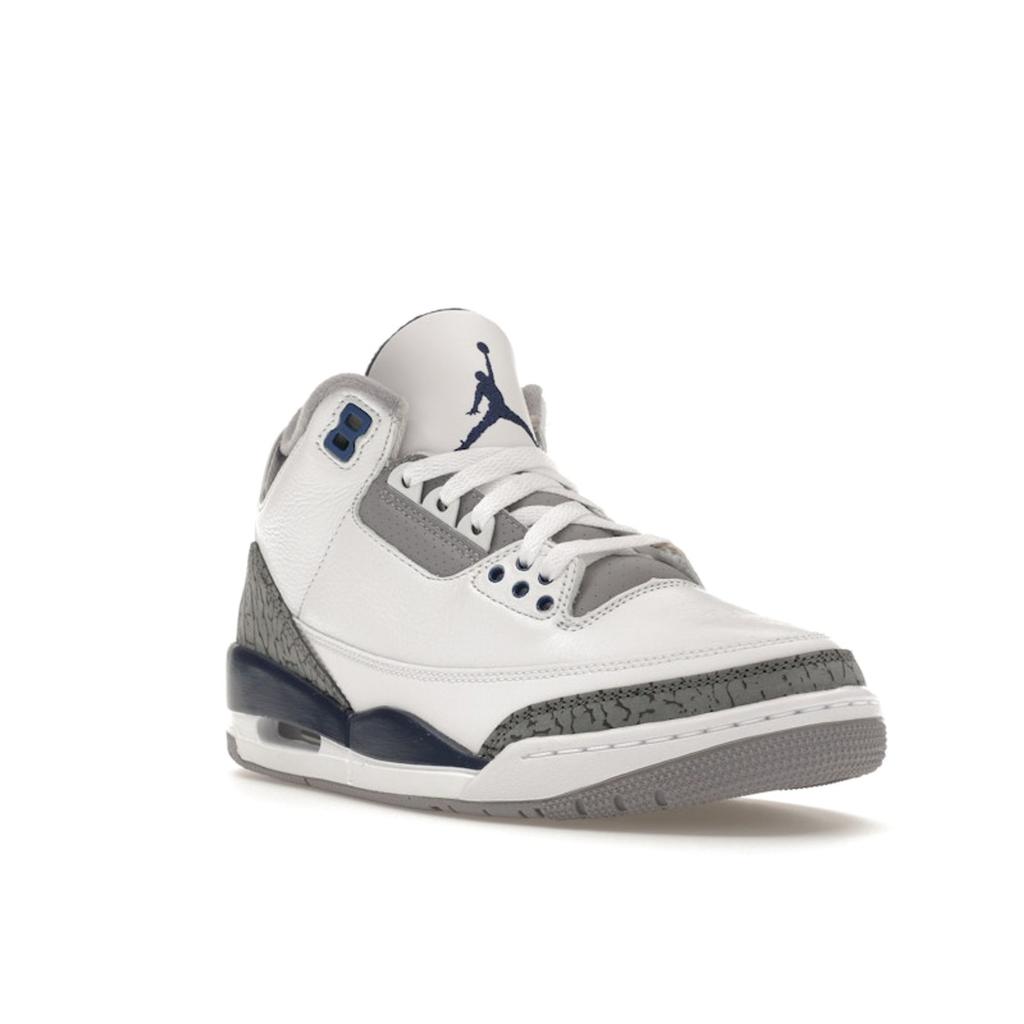 Air Jordan 3 Retro Midnight Navy Мужские кроссовки Белый цементно-серый Черный CT8532-140