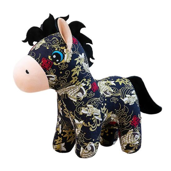 Кукла Лошадь Удачи в Год Лошади Национальный Стиль Благоприятные Благословения Фигурка Лошади Китайский Зодиак Плюшевая Игрушка Лошадь