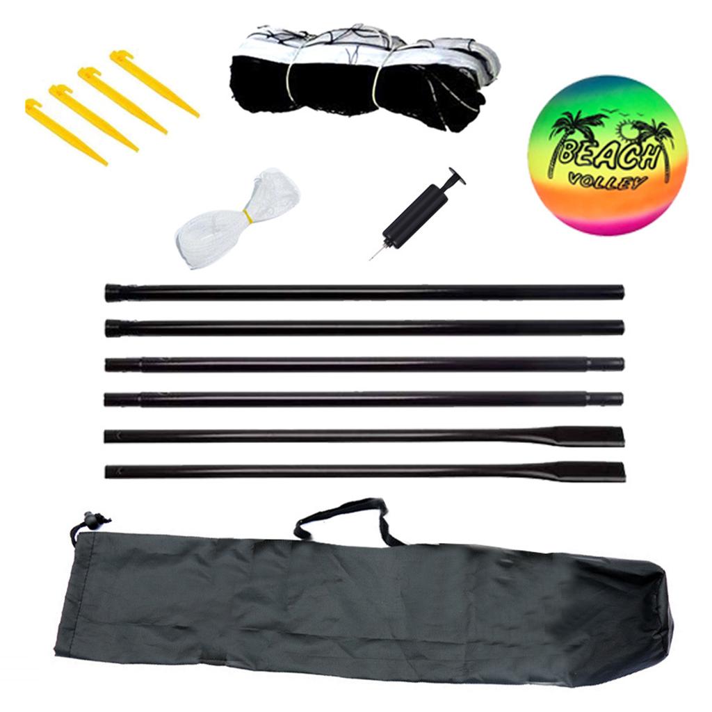 Сетка для пляжного волейбола, футбольная сетка, сетка для бадминтона с подставкой, сумка для переноски на заднем дворе, на открытом воздухе