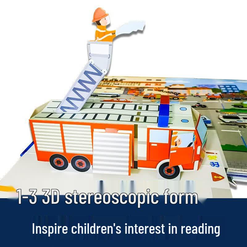 Interactive 3D Pop-Up Transportation Book for Kids