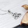  Stering Silver Vintage Witch Knot Pendant Necklace  Celtic Knot Cross Lucky Knot Necklace Amulet Jewelry Gift