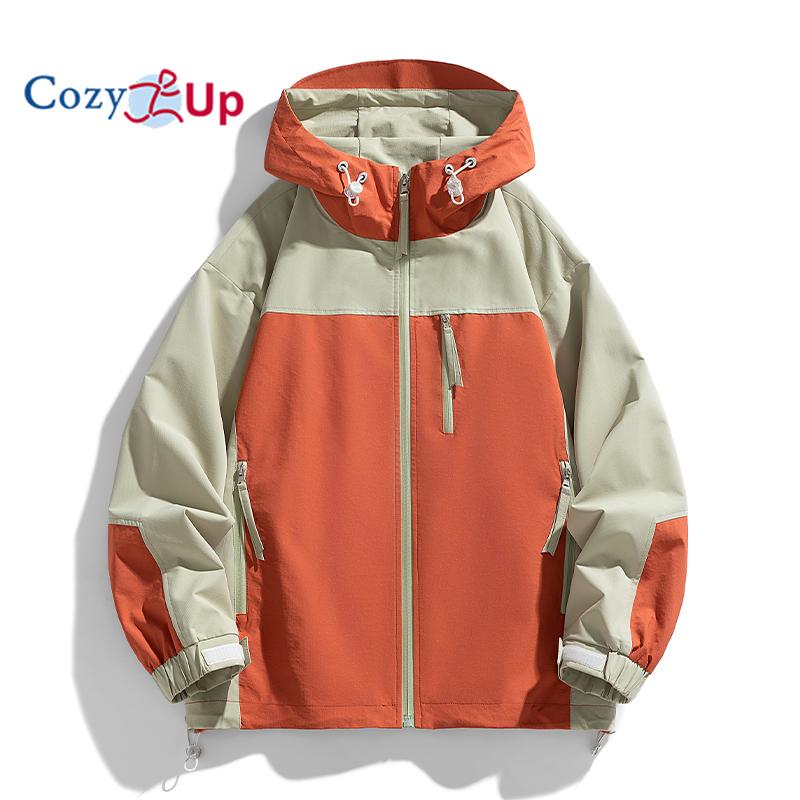 Cozy Up Men's Hooded Jackets Outdoor Waterproof Dustproof Coat Women Mountaineering Clothing Zipper Jacket Unisex