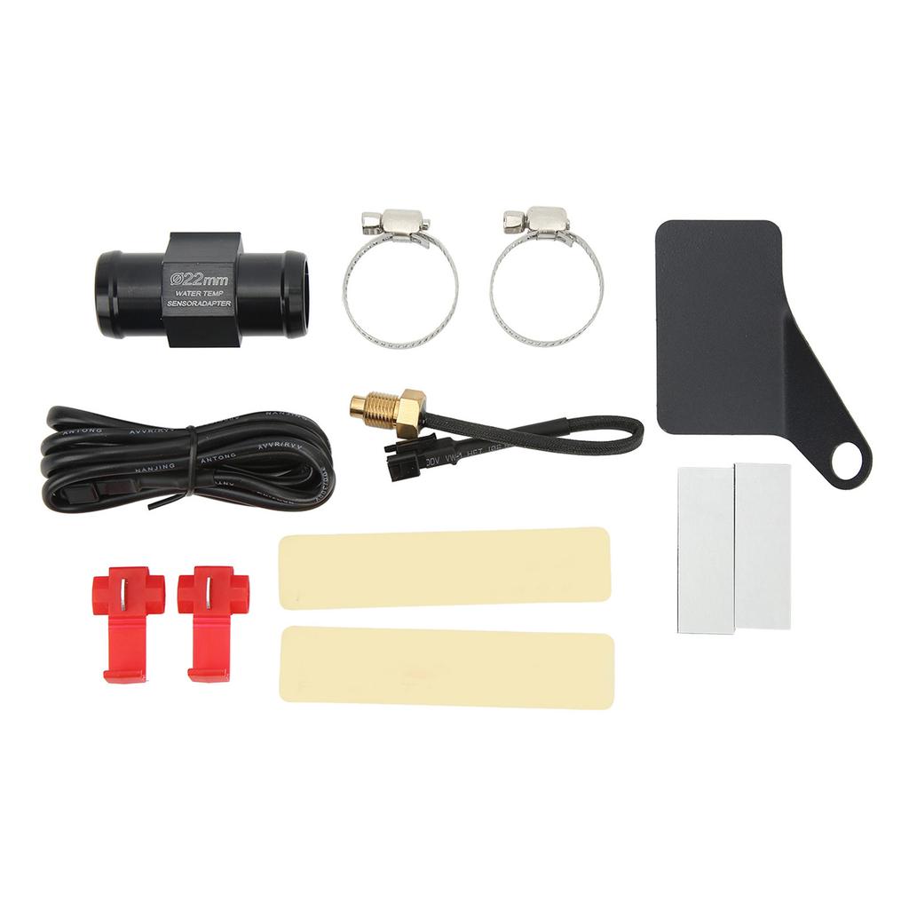 Motorcycle Digital Water Temperature Gauge Thin 12V LCD With 22mm Sensor Adapter for Most Motorbikes
