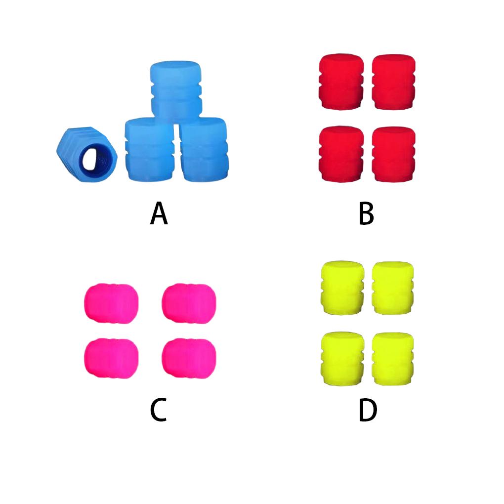 4 шт. Колпачки на автомобильные шины Универсальные Светящиеся Пластиковые Декоративные Крышки Разноцветные Светящиеся Защитники Колес Аксессуары для Велосипеда