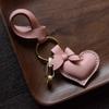 Original Hand-sewn Alran Sheepskin Peach Heart Bag Pendant, Car Key Pendant Female, Gift Keychain