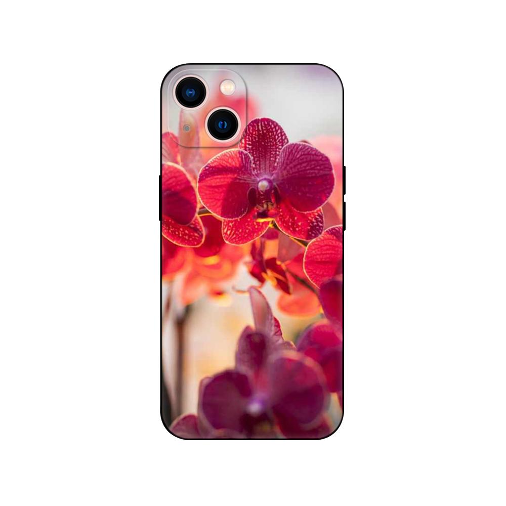 Черный чехол из ТПУ для Motorola Moto G31 G40 Fusion G41 G50 G55 Edge 30 G10 G20 G30 G100 5G G22 4G, чехол с цветком орхидеи