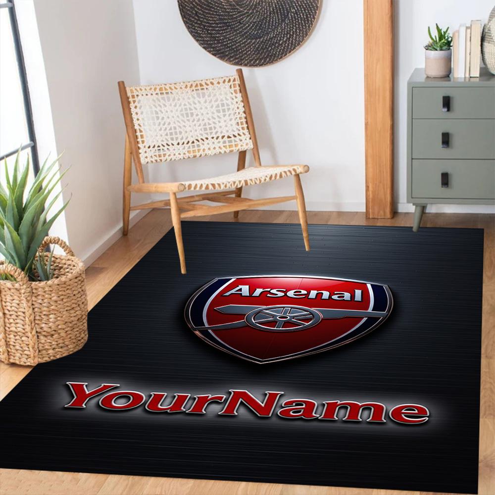 Arsenal Customized Name Floor Mat Design for Entryway Balcony Kitchen Study room Antislip Carpet Anime Office Decor
