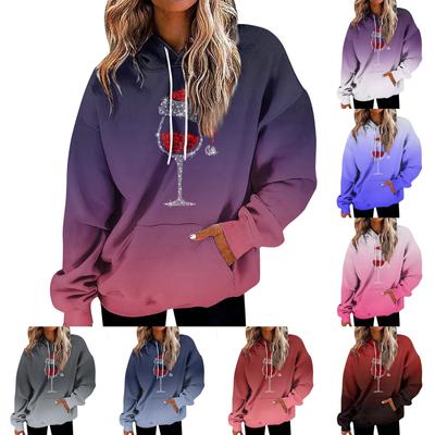 Женская рождественская принтовая объемная толстовка с завязками и карманом, модный свитер, топы, модная одежда