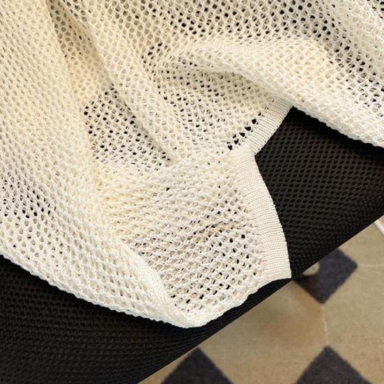 Женские топы-накидки с V-образным вырезом, воротником на бретелях, длинным рукавом, летние солнцезащитные топы, однотонная рубашка с ажурным дизайном, непромокаемая рубашка