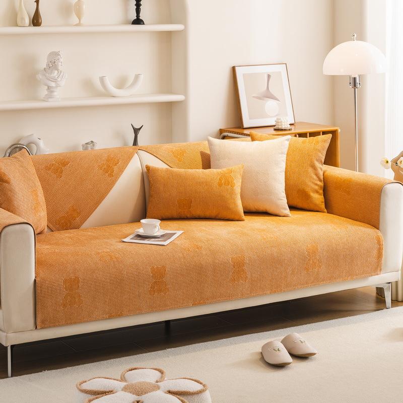 Подушка для дивана из шенилла Four Seasons, универсальная ткань для чехла, нескользящая, простая, чехол для дивана, подушка высокого качества, все включено