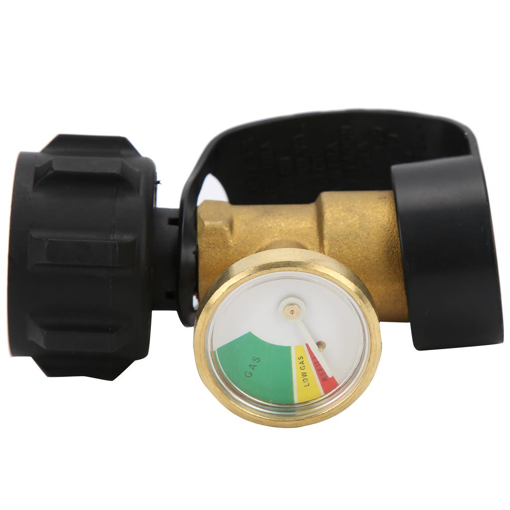 Type1 Brass Outdoor Propane Tank Adapter Gas Cylinder Pressure Gauge with