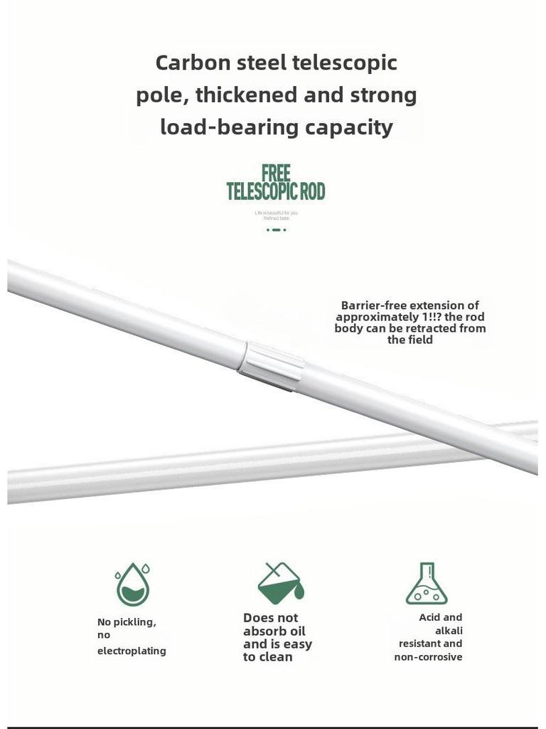 Телескопическая штанга без сверления: Простая в установке сушилка для белья и карниз для штор в спальню, вешалка, душевая и дверная штора, поддержка для гардероба