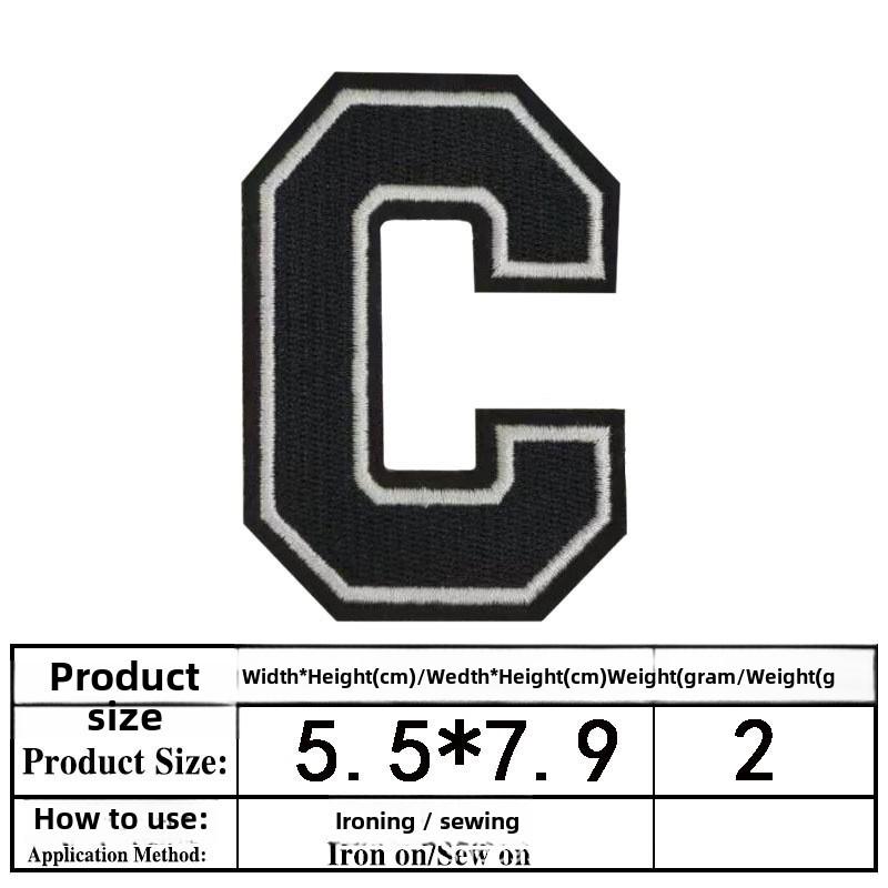 Вышитый алфавит и цифры нашивка на рукаве из джерси