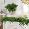Artificial Pine Garland Realistic Faux Norfolk Pine Garland Real Touch Winter Greenery Garland for Christmas Table Mantle Wall Fireplace Decor
