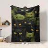 1pc Cat Kitty Print Blanket - Lightweight Flannel Blanket For Sofa, Bed, Living Room, Office, Outdoor Travel, Camping, Soft 002