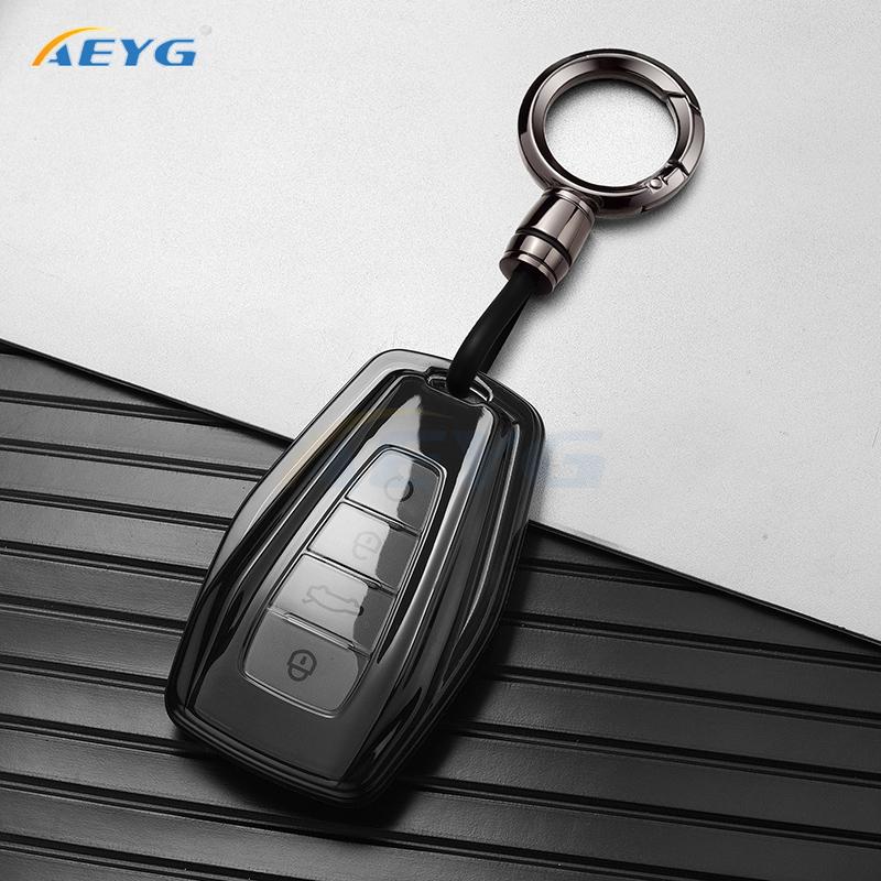 TPU Car Key Case Cover For Geely Emgrand X7 EX7 Coolray 2019-2020 Auto Styling Fob Keychain Protective Accessories