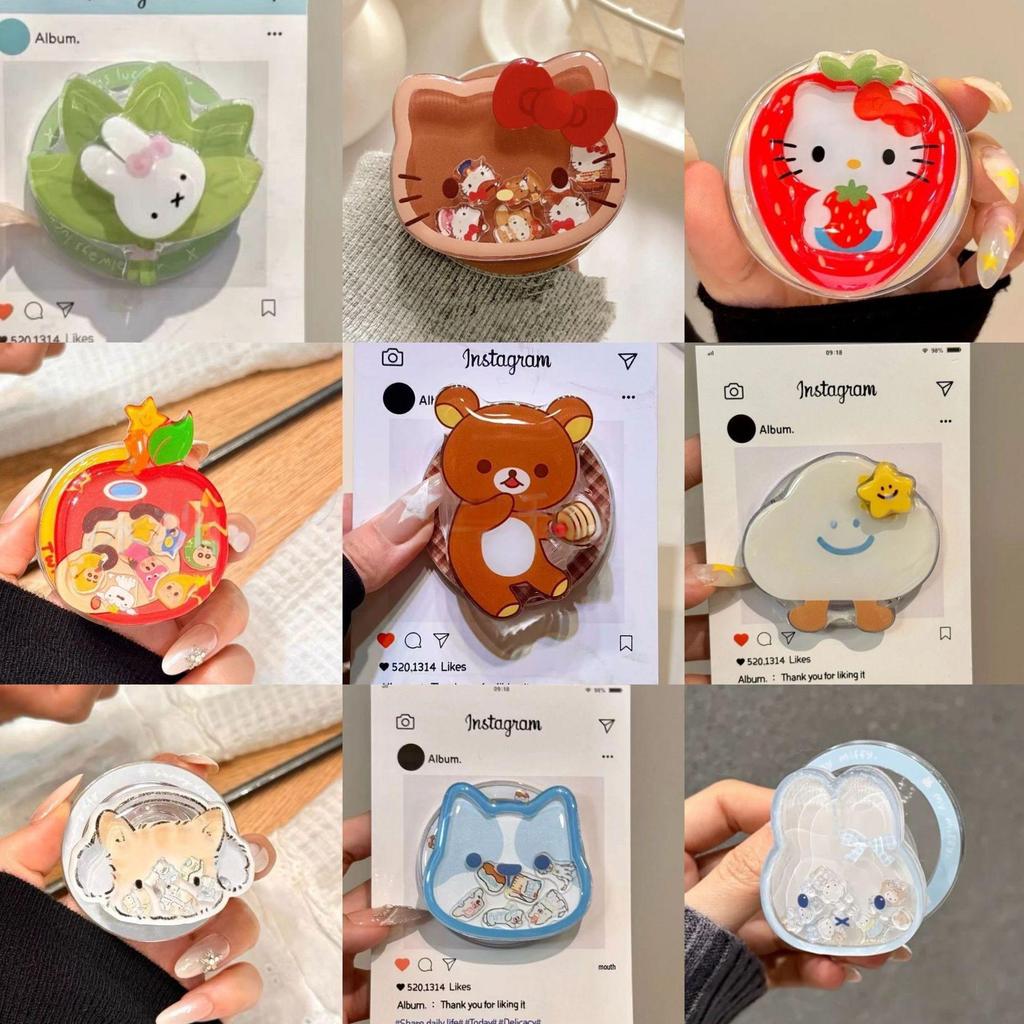 Cartoon Kitty Bear Rabbit Magsafe-Compatible Magnetic Stand with Airbag