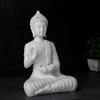 Статуя сидящего Будды, экспонат, идол, предметы домашнего декора для гостиной и подарки (белый)
