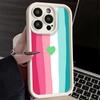 Phone Case for iPhone 17 Air 16E 15 16 Pro Max Rainbow Gradient Love Desgin Cover 14 Plus 13 12 Mini Soft Shell Silicone Fundas