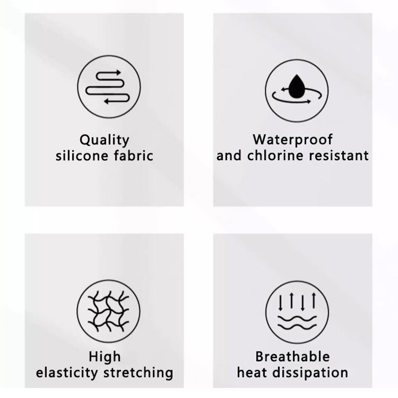 Silicone Water Drop Swimming Cap Adult Enlarged Bubble Swimming Cap Super Elastic Waterproof Ear Protection