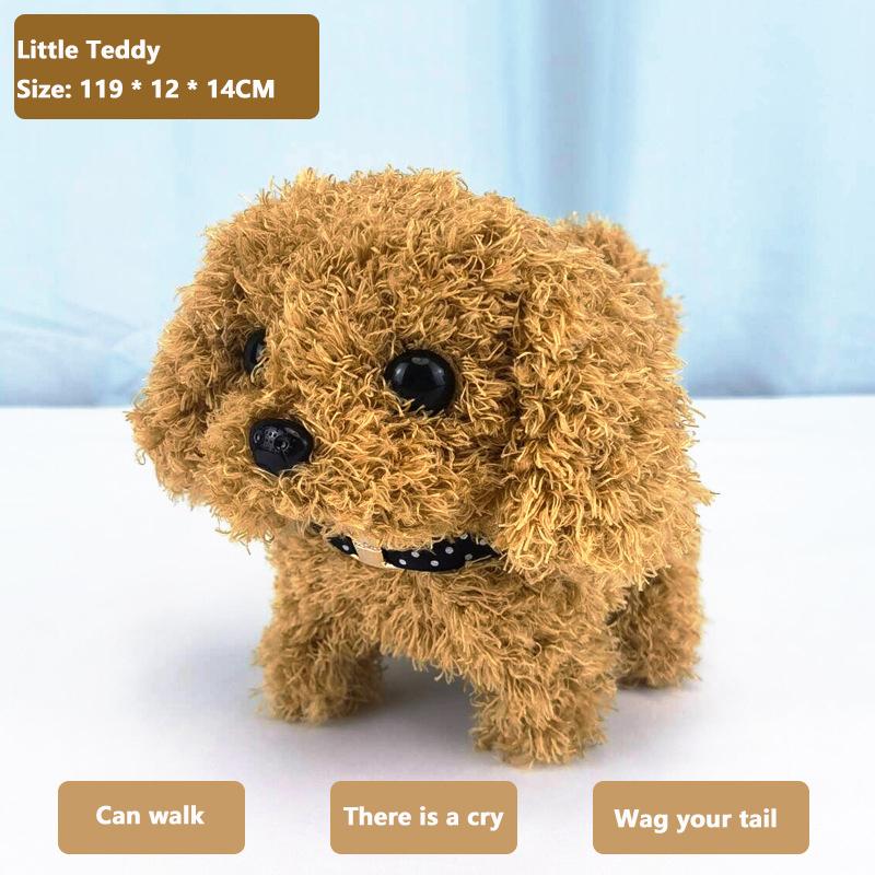 1 Piece Can Walking And Call Electric Robot Pet Doll Dog Realistic Plush Simulation Smart Dog Children Toy Christmas Gift