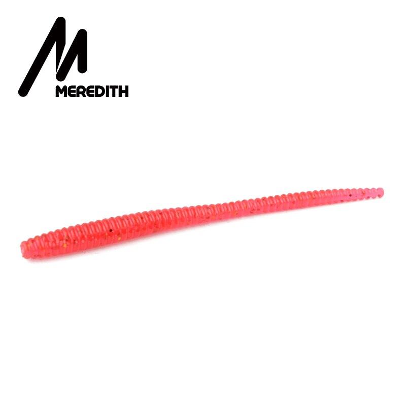 MEREDITH Червь Мягкая приманка для форели 60 мм/0,4 г 50 шт. и 80 мм/1,12 г 20 шт. Медленно тонущая для щуки, окуня JXC06