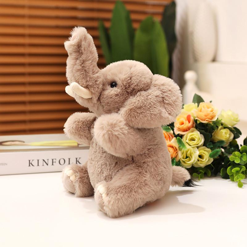 Plush Realistic Elephant Toy Cute Stuffed Animal Companion Ideal For Children And Decoration