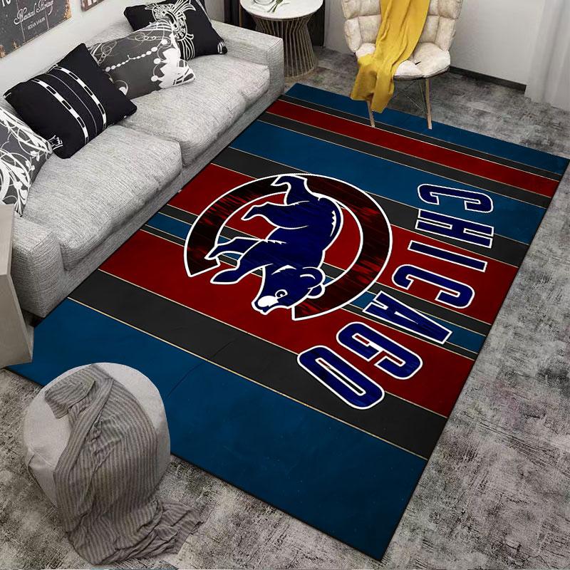 Chicago Bear Logo Striped Carpet suitable as a non-slip mat for the living room or bedroom sofa
