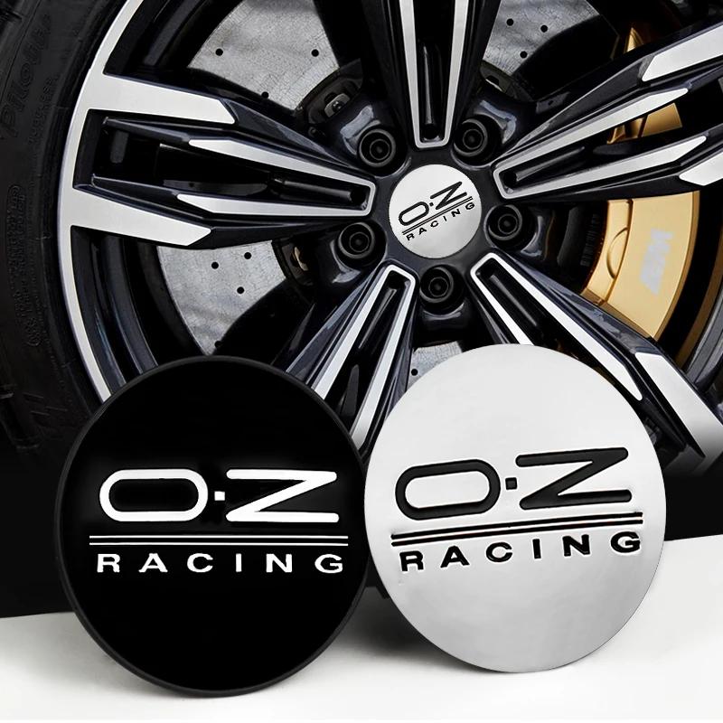4pcs 56+60mm Car Styling OZ Racing O.Z Logo Car Wheel Hub Center Caps Sticker Rim Cover Decoration Badge Emblem Auto Accessories