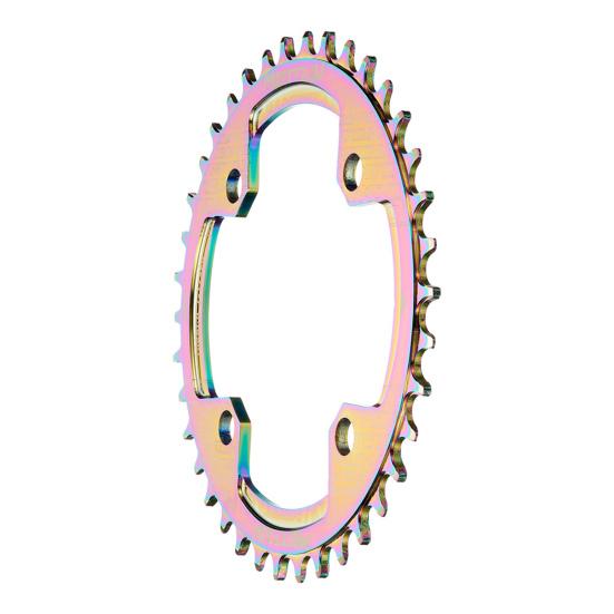 32T/34T/36T/38T Bike Chainring 104BCD Positive Negative Tooth Single Speed Oval Shape Bike Sprocket for 7-12 Speed
