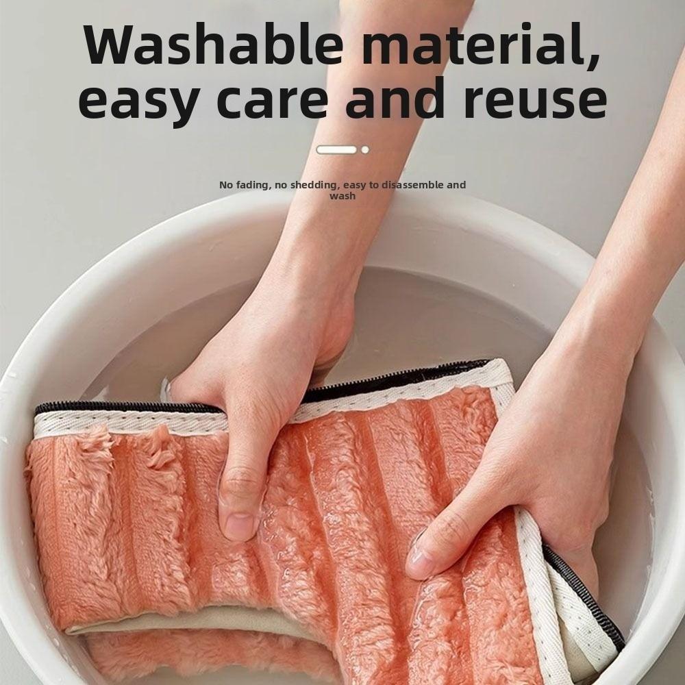 Double-sided Toilet Seat Cushion Stripe Plush Toilet Seat Pad Household Four Seasons