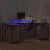 Desk Grey Sonoma 182 x 101 x 87.5 cm Particleboard