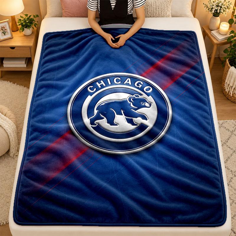 Flannel BlanketChicago Cubs Warm Soft Throw Blanket for Indoor Sofa Bed Living Room Use
