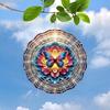 Bohemian Mandala Floral Butterfly Wind Spinner 3D Stainless Steel Metal Sculpture for Garden Outdoor Indoor Decor Gift