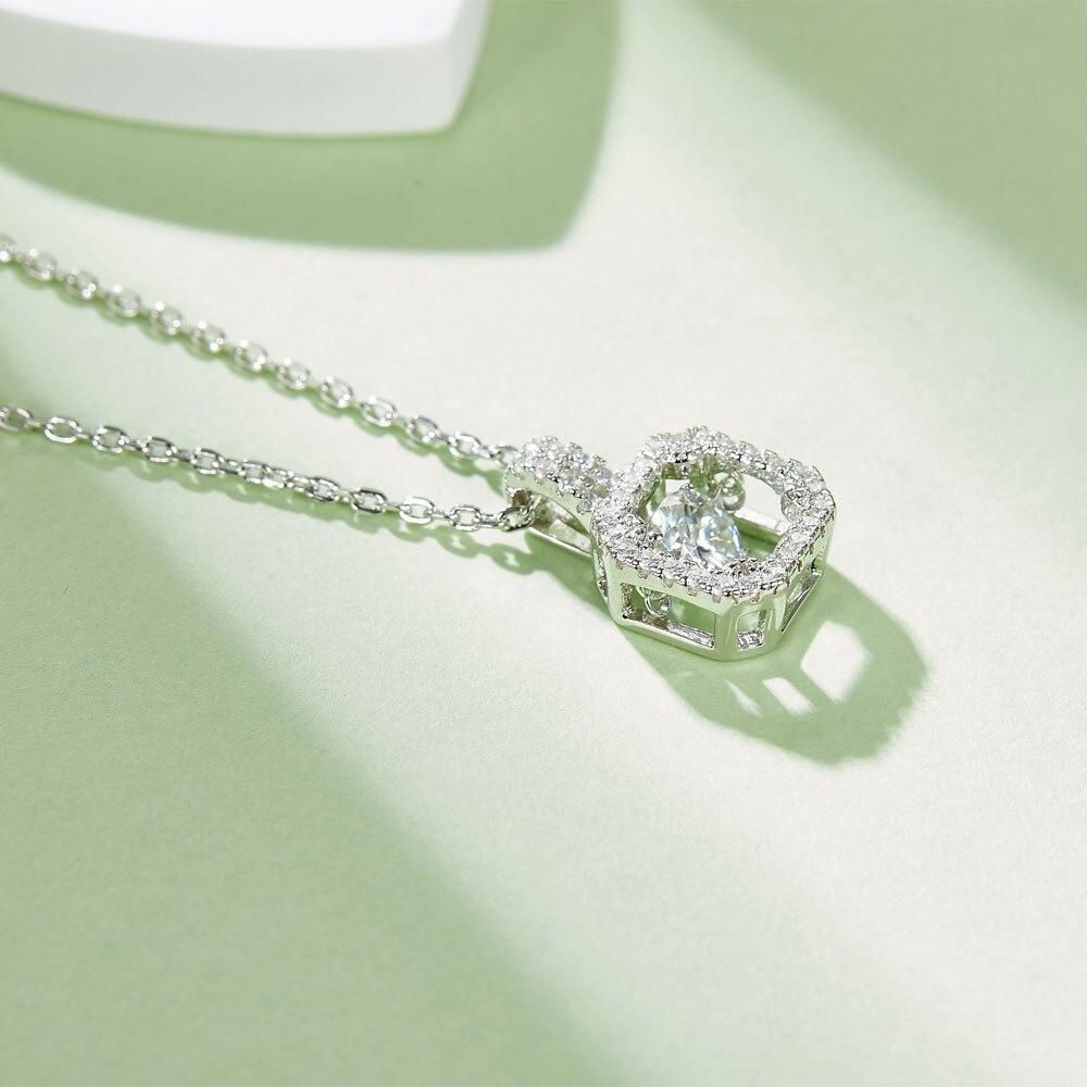 Серебряные ожерелья с подвесками из стерлингового серебра 925 пробы и моссанитом 0,5 карата от дизайнерских брендов