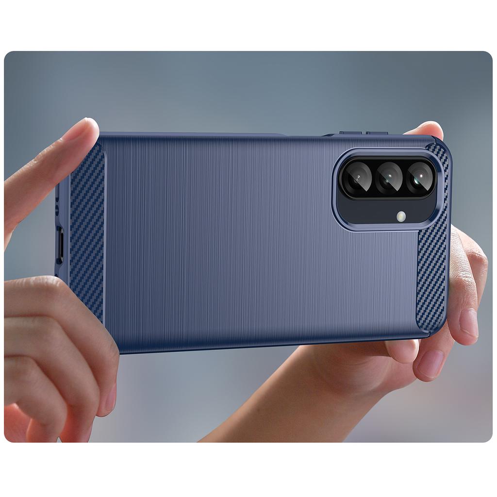 Silicone case for Samsung Galaxy A26 Carbon Case - blue