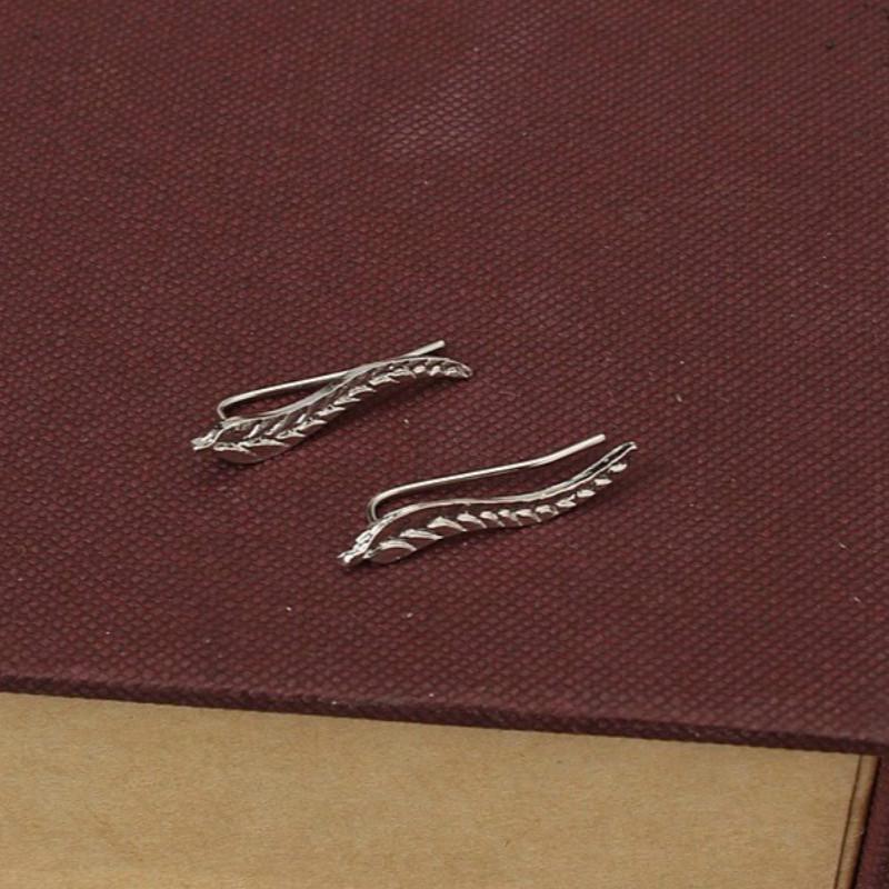 Ювелирные серьги с листьями, золотые перья, женские серьги-гвоздики, аксессуары, подарки