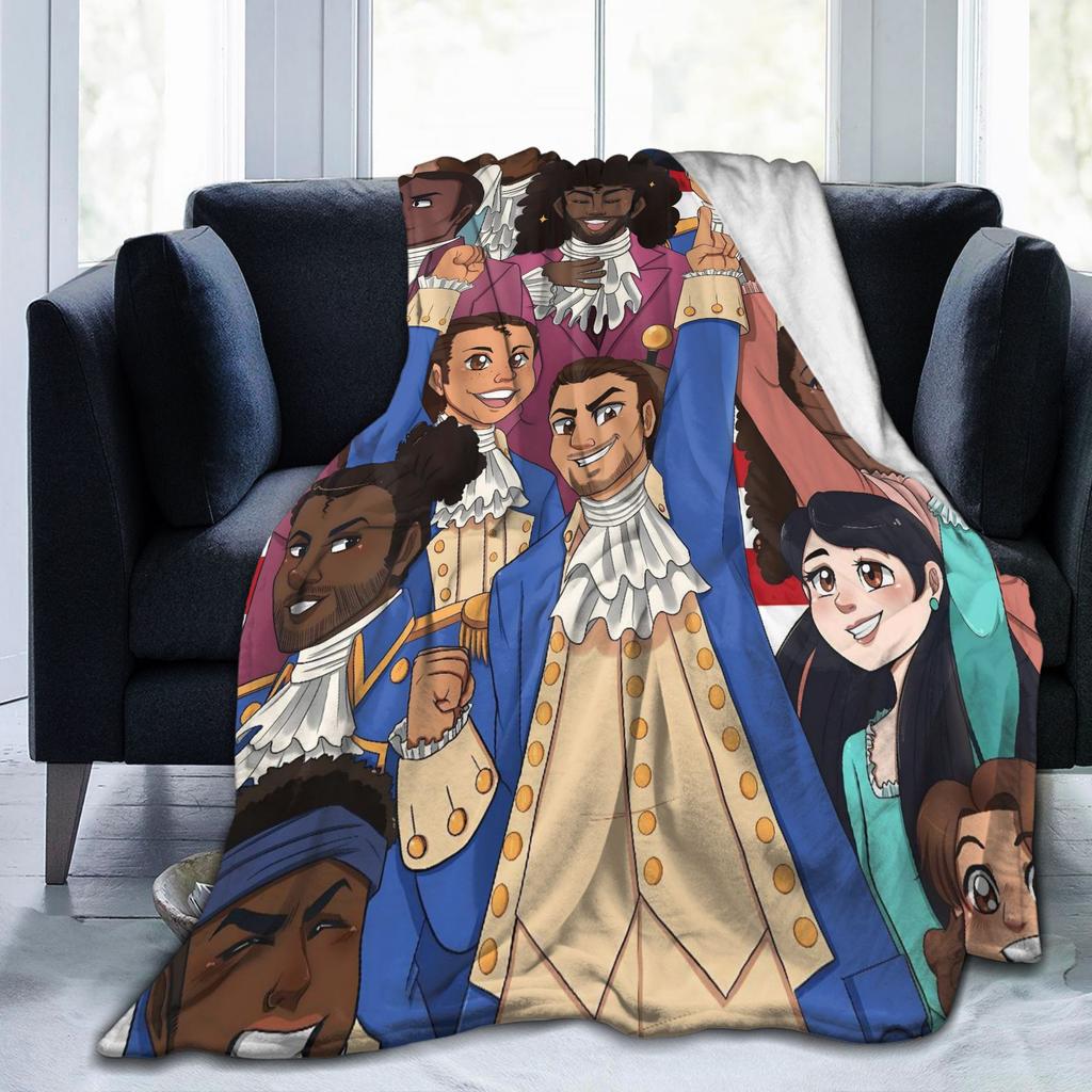 Hamiltons the Musical Theater Blanket Fleece Autumn Winter Historical Hip Hop Multi-function Ultra-Soft Throw Blankets Bedspread