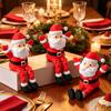 Festive Windowsill Display 3D Printed Articulated Santa Claus Figurine, Movable Joints Ornament Holiday Desktop Tabletop Decoration for Christmas,